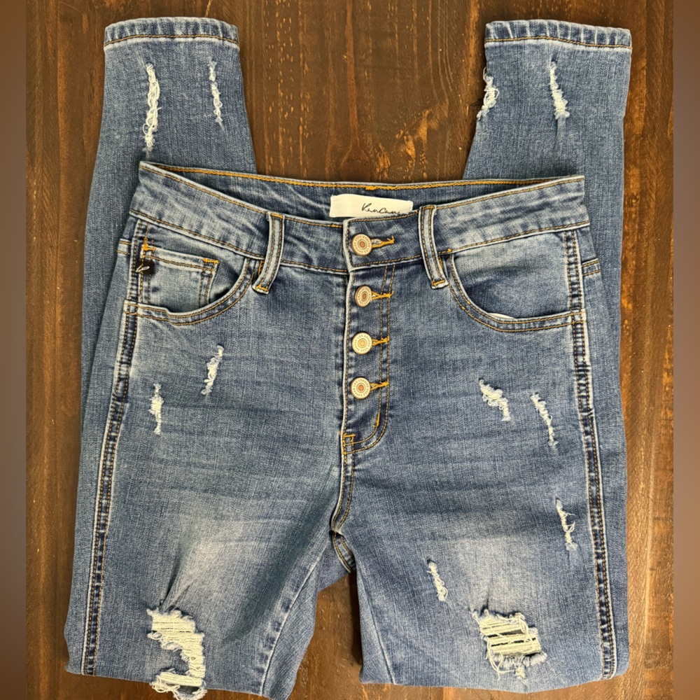 KanCan Distressed Denim Skinny Jeans